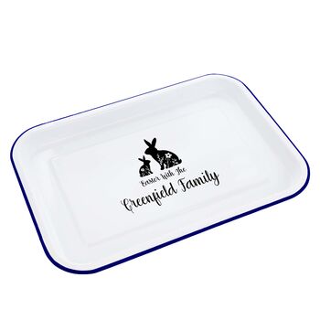 Personalised Family Easter Enamel Serving Tray, 5 of 5