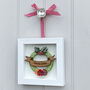 Handmade Pottery Christmas Wreath Personalised Frame, thumbnail 3 of 4