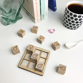 Personalised Wooden Travel Noughts And Crosses Game, 2 of 6