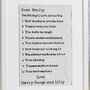Personalised Ten Things I Love About Embroidered Art, thumbnail 3 of 3