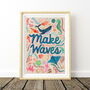 Make Waves Sea Life Art Print, thumbnail 3 of 9