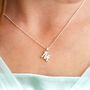 Girl's Silver Daisy Flower Initial Necklace, thumbnail 1 of 8