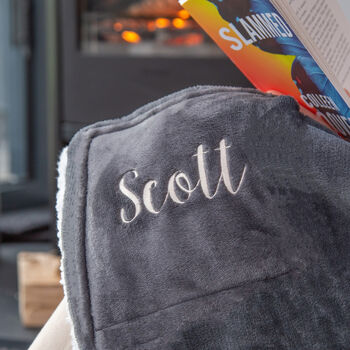 Personalised Hooded Sherpa Blanket, 6 of 10