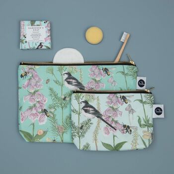Longtail And Foxglove Wash Bag, 2 of 5