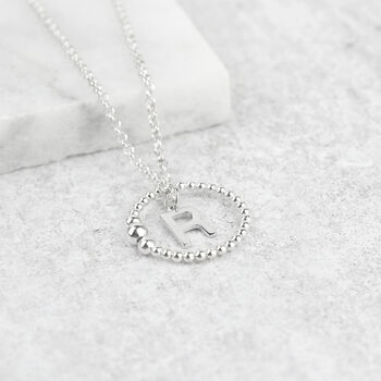 30 Beads 30th Birthday Sterling Silver Initial Necklace, 3 of 12