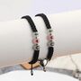 Set Of Two 'I Love You' Black Braided Couples Bracelets, thumbnail 3 of 5