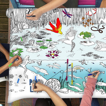 Colour In Nature And Wildlife Tablecloth Kit + 10 Pens, 6 of 7