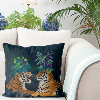 Hot House Tiger Decorative Cushions, 4 of 4