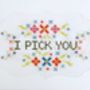 'I Pick You' Cross Stitch Your Own Valentine Card, thumbnail 2 of 6