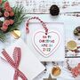 Personalised Multicoloured Heart Christmas Decoration, thumbnail 3 of 3
