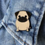 Pug Dog Enamel Pin Badge, thumbnail 1 of 3