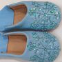 Girl's Handmade Leather Slippers With Sequins, thumbnail 11 of 12