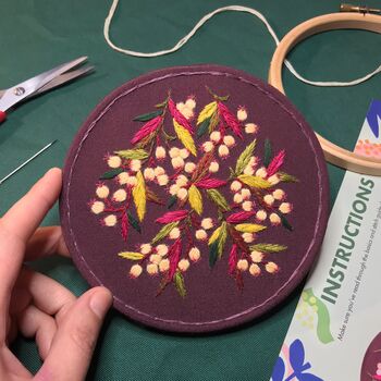 Autumn Berries Botanical Embroidery Kit, 3 of 5