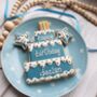 Personalised Fresh Cream Splodge Birthday Cookie Letterbox Gift, thumbnail 4 of 6