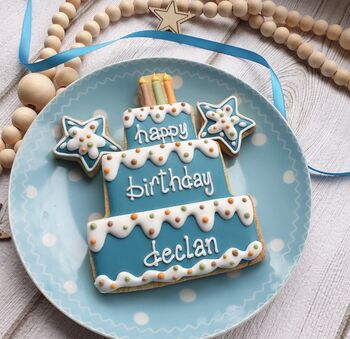 Personalised Fresh Cream Splodge Birthday Cookie Letterbox Gift, 4 of 6