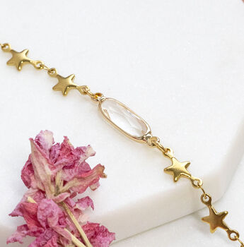 Star Chain Bracelet With Birthstone Detail, 12 of 12