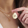 Personalised Engraved Floral Initial Locket Necklace, thumbnail 11 of 12