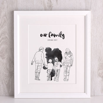 Personalised Family Line Portrait, 3 of 11