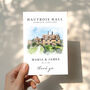 Personalised Wedding Venue Illustration Thank You Card, thumbnail 1 of 4