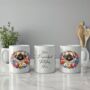 Personalised Pekingese Summer Floral Dog Wreath Gift Keepsake Mug, thumbnail 2 of 2