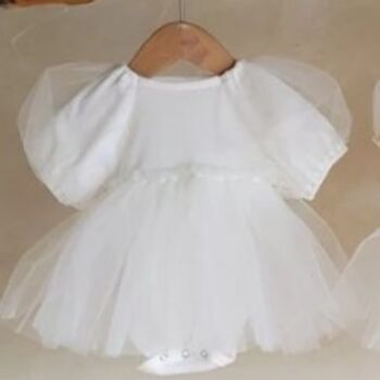 Baby White Dress Baptism Christening, 2 of 3