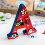 Personalised Paint Your Own Superhero Wooden Letter, thumbnail 1 of 5