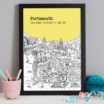 Personalised Portsmouth Graduation Gift Print, 5 of 10