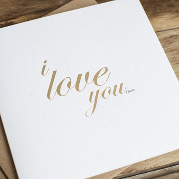 I Love Your Bum, Valentine's Day Gold Foil Card, 3 of 4