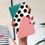 Geometric Polka Dots Wallet Phone Case, More Colours, thumbnail 1 of 3