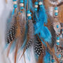 Moon/Star Boho Brown Turquoise Dream Catcher, thumbnail 2 of 7