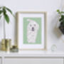 Custom Line Colour Portrait Personalised Dog Cat Art, thumbnail 6 of 7