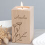 Personalised Floral Wooden Tealight Holder, thumbnail 1 of 4