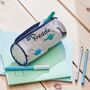 Personalised Grey Dinosaur Pencil Case, thumbnail 2 of 5