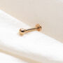14 Carat Solid Gold Sphere Labret Stud Earring, thumbnail 5 of 7