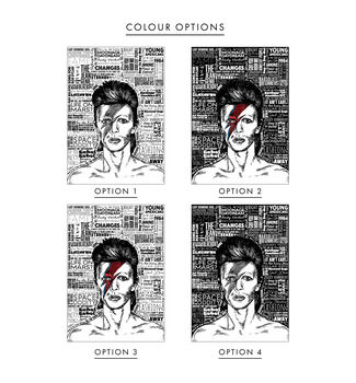 The Songs Of Bowie Illustration Print, 2 of 8