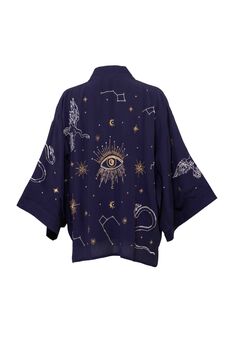 Cosmos Embroidered Short Kimono, 7 of 7