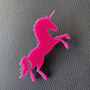 Pink Acrylic Standing Unicorn Brooch, thumbnail 1 of 3