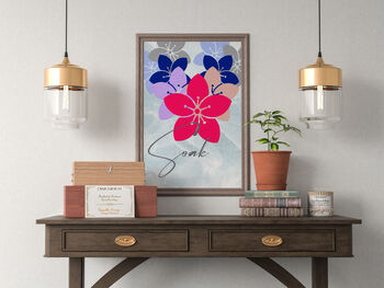 Set Of Three Abstract Flower Prints, 3 of 4