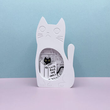 'Cats Rule The World' Handmade Lightbox Ornament, 5 of 5