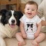 Personalised Dog Babygrow Choice Of Breeds, thumbnail 1 of 12