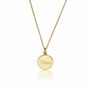 Gold Or Silver Small Round Engraved Disc Necklace, thumbnail 6 of 12