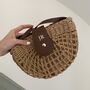 Personalised Straw Semi Circle Cross Body Bag, thumbnail 3 of 4