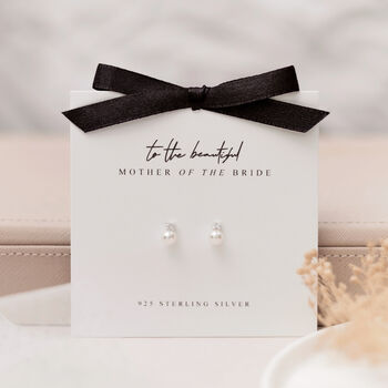 Sterling Silver Crystal Pearl Mother Of The Bride Earrings, 3 of 3