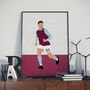 Philippe Coutinho Aston Villa Football Print, thumbnail 1 of 4