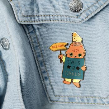 Cats And Cakes This Way! Enamel Pin, 4 of 5