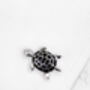 Sea Turtle Cufflinks In Black And Silver, thumbnail 3 of 3