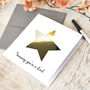Personalised Metallic Gold Star Card, thumbnail 3 of 3