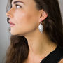 Sterling Silver Angelic Feather Dangly Earrings, thumbnail 2 of 4