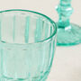 Luxury Turquoise Footed Glass Wine Goblets, thumbnail 5 of 9