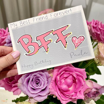Personalised Bff Best Friend Birthday Card, 2 of 6